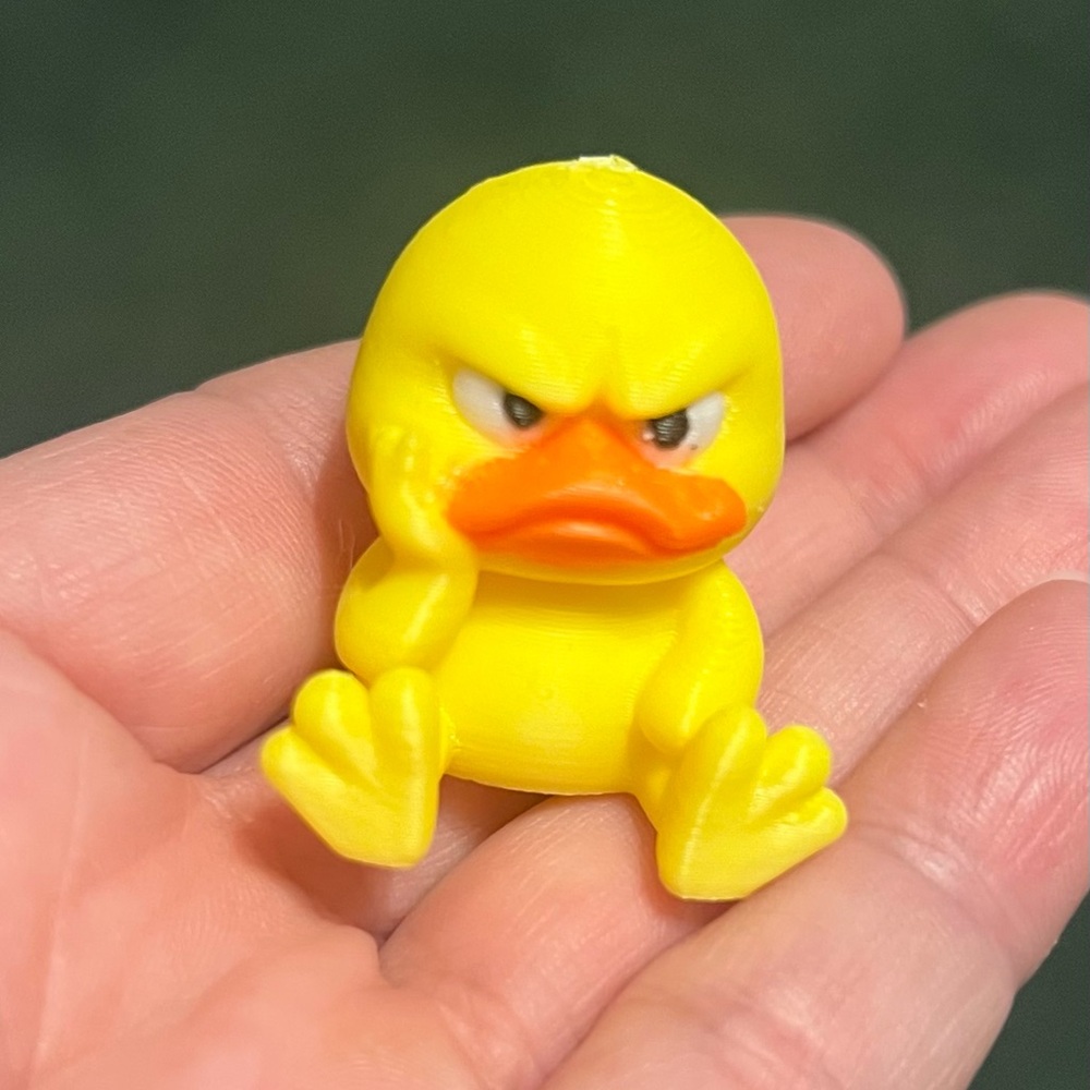 Yellow Angry Duck Figurine